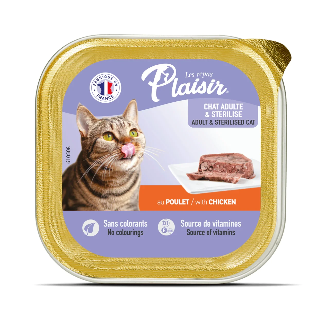 Plaisir Tavuklu Pate Kısır Kedi Maması 100gr 12 ADET