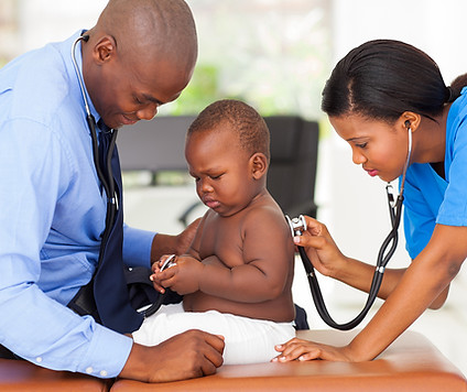 Medical checkup of child