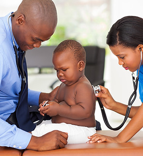 Exame médico da criança