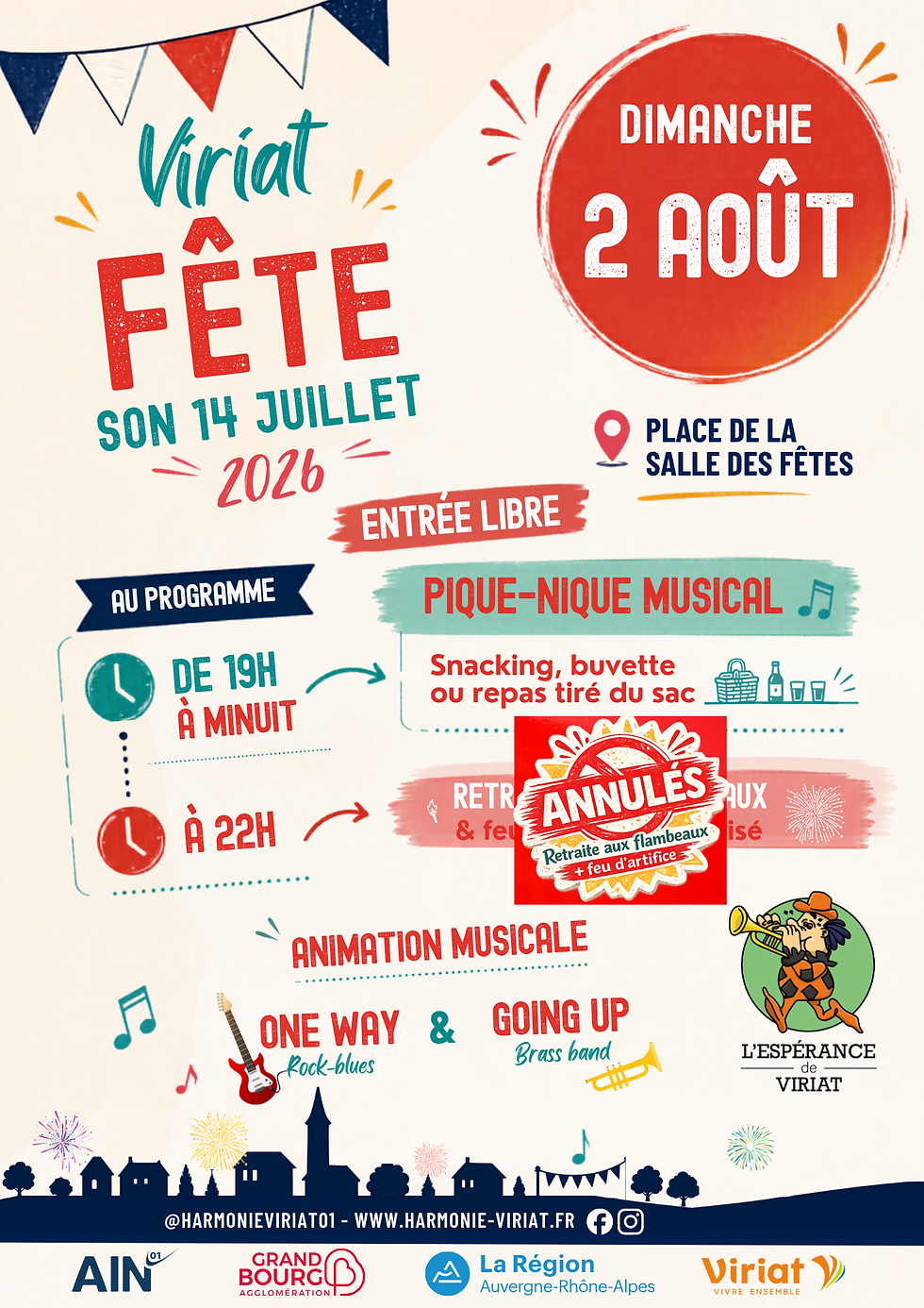 Dimanche 2 août 2026 | Fête du "14 juillet" !