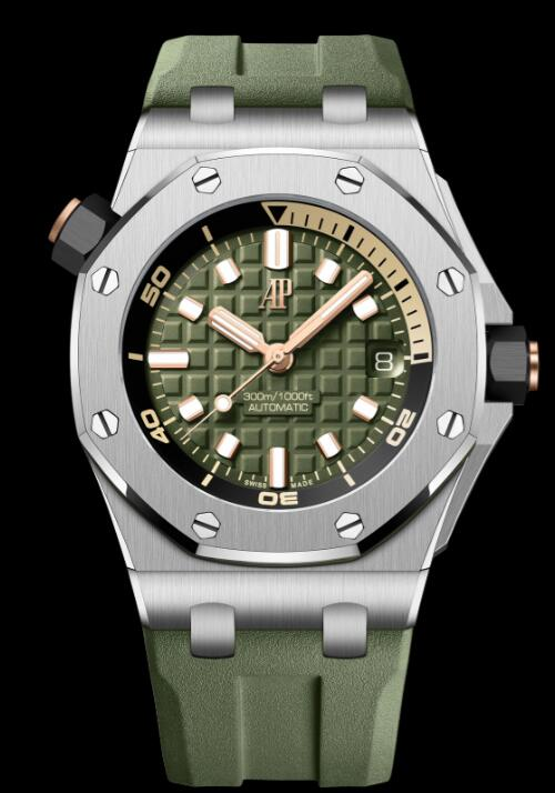 Audemars Piguet Royal Oak Offshore Diver Stainless Steel Green 15720ST.OO.A052CA.01 content media