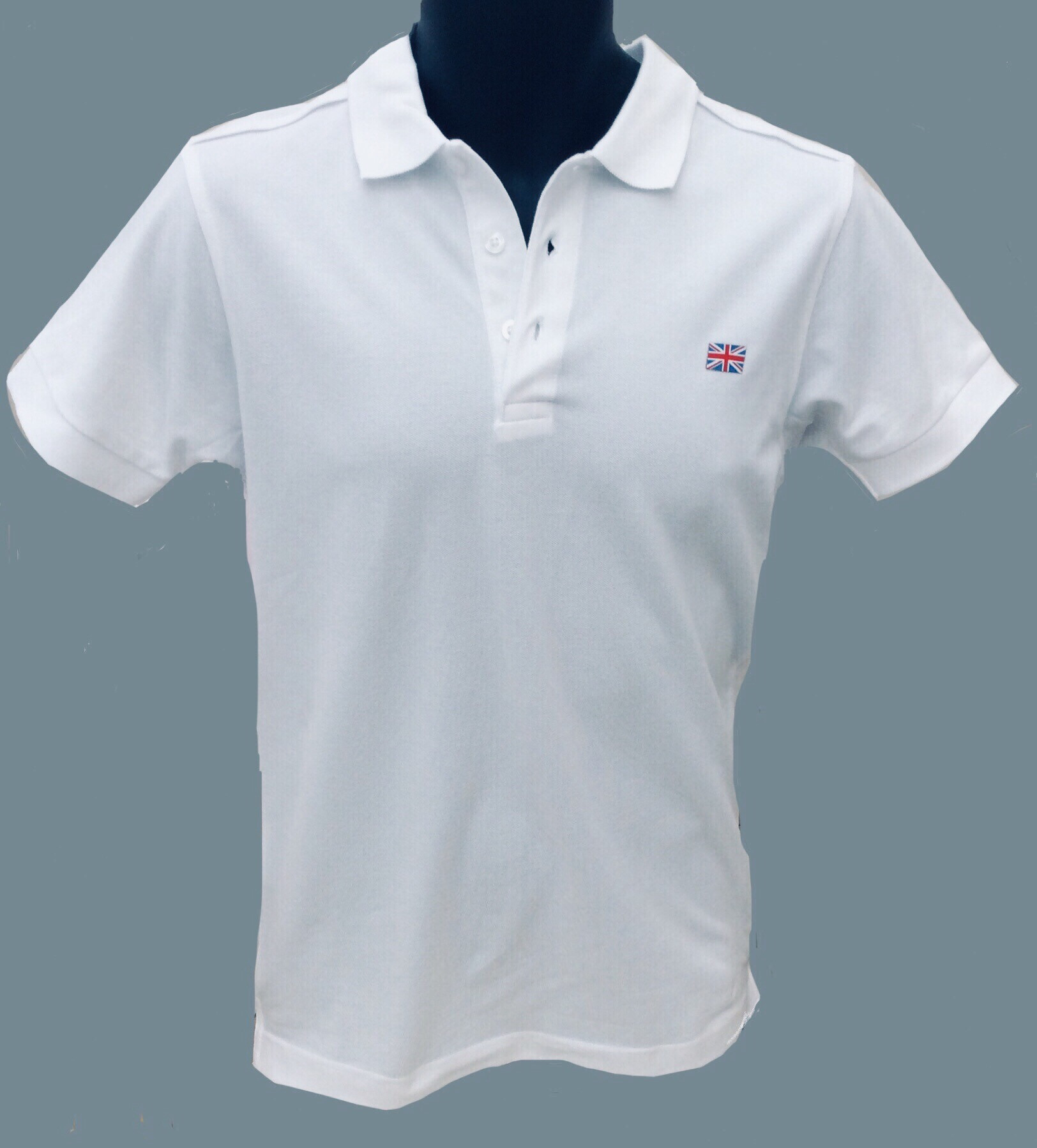Men's J-Flag White Stretch Poloshirt