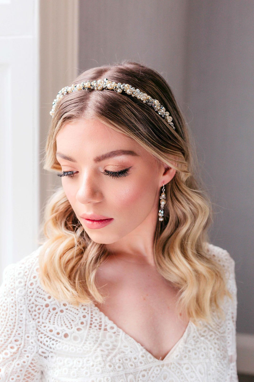 bridal hair piece with Preciosa pearls perfect for elegant weddings and moonlit vow renewals