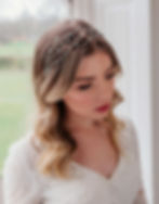 Bride wears celestial star vine headpiece with hematite and crystal, perfect for a boho or stargazer-themed wedding.