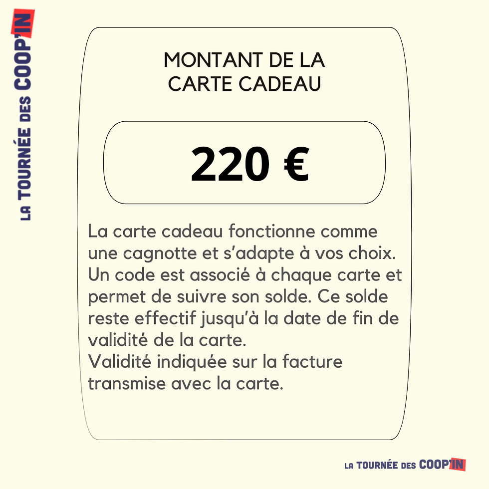 Miniature : CARTE CADEAU - ATELIER