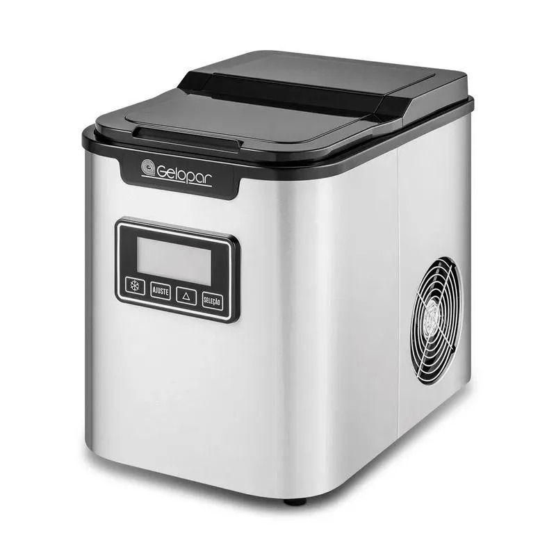 MAQUINA DE GELO PORTATIL INOX GELOPAR 12KG