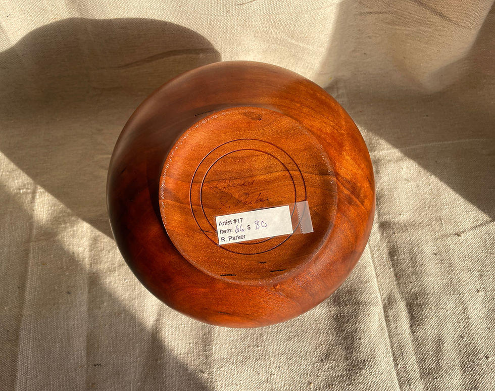 Thumbnail: #66 Banded Cherry Wood Bowl by Richard Parker