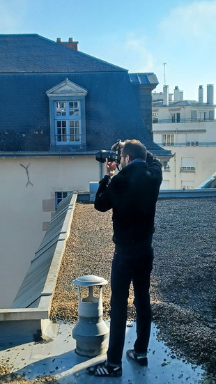 Situation de prise de vue photographique depuis des toits