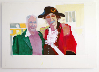 sans titre _officier anglais XVIIIe siecle - gouache sur papier sur dibon - 104x73cm - 201