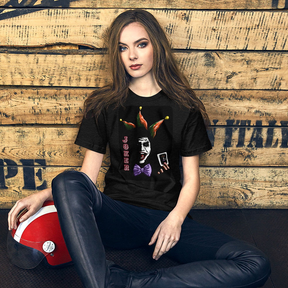 Прев'ю: Joker Poker playing cards Tarot cards unisex t-shirt to increase strength 