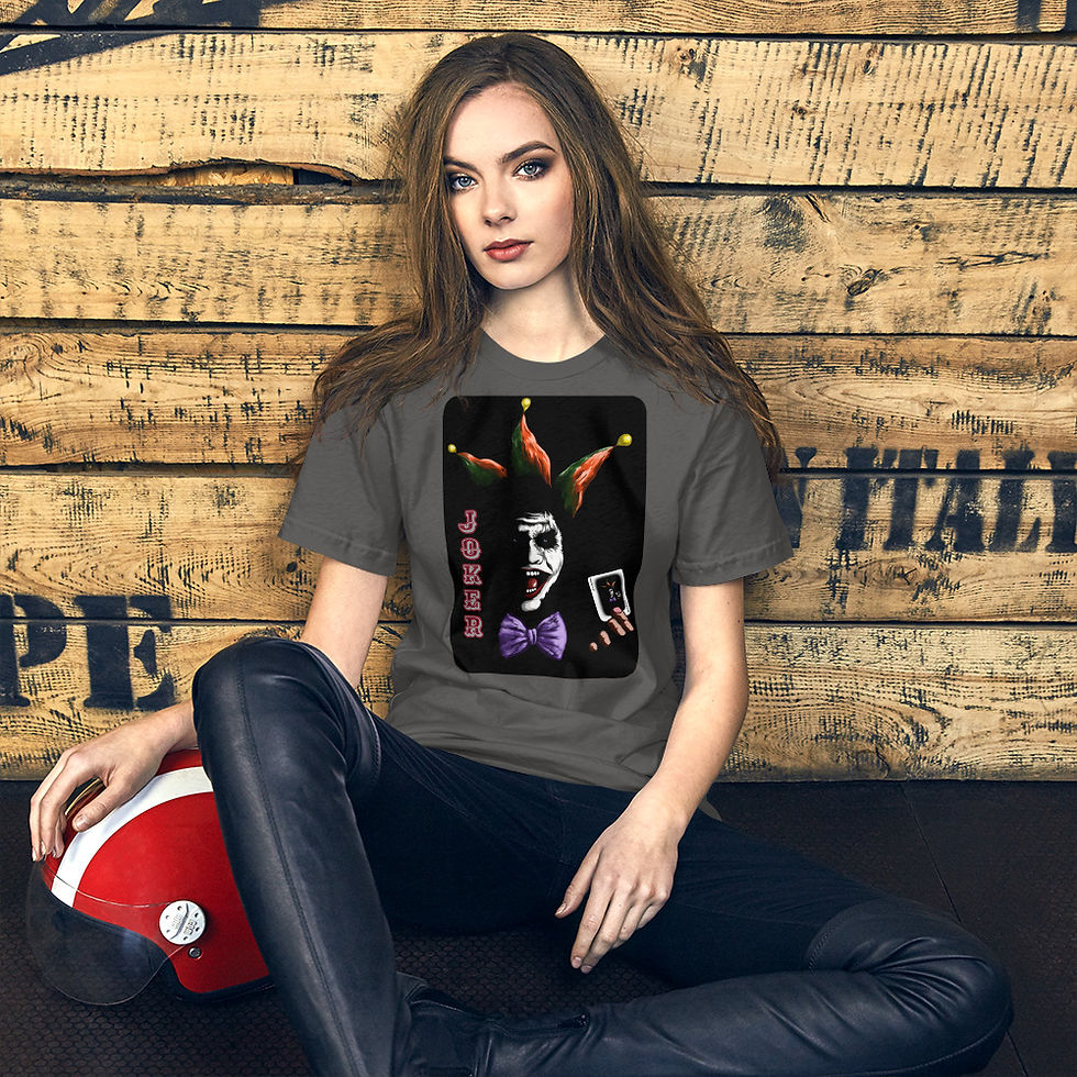 Прев'ю: Joker Poker playing cards Tarot cards unisex t-shirt to increase strength 