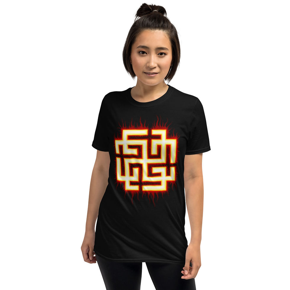 Прев'ю:  Unisex T-Shirt Unisex Aprint Slavic Kolovrat symbol magical protection print