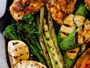 Grilled Chicken & Veggies-Healthy, Fast & Easy