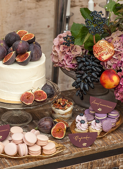 Purple Themed Wedding Dessert Table