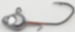 Side image of Bare Lead Minnow Head Jig with Wire Keeper & Black Sickle Hook