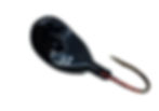 Top view of Black Metallic Wobble Jig