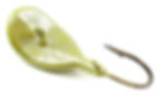 Top view of Lemon Silver Wobble Jig