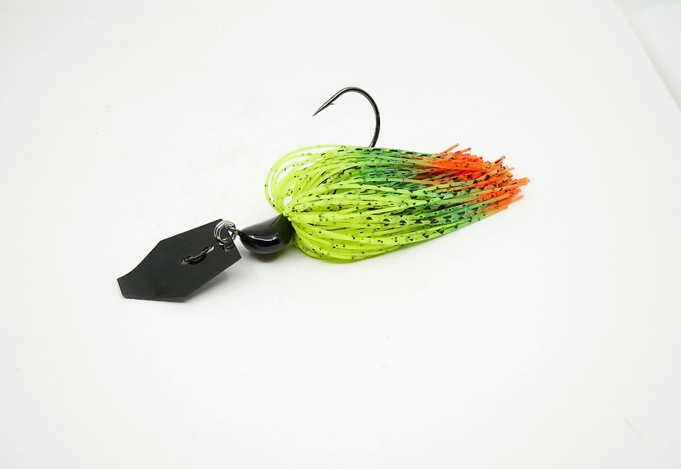 Side view of Perch Tips - Skirted Bladed Arky Jig