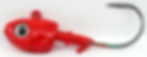 Red Craw with silver eyes - Herring Head Jig