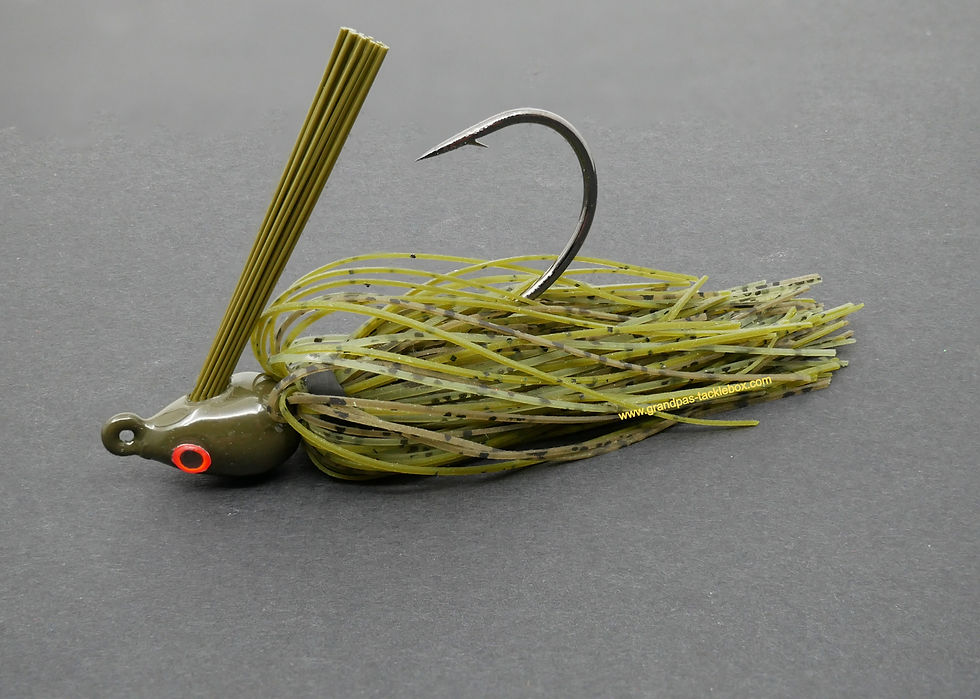Side view of Green Pumpkin - Weedless Casting Jig