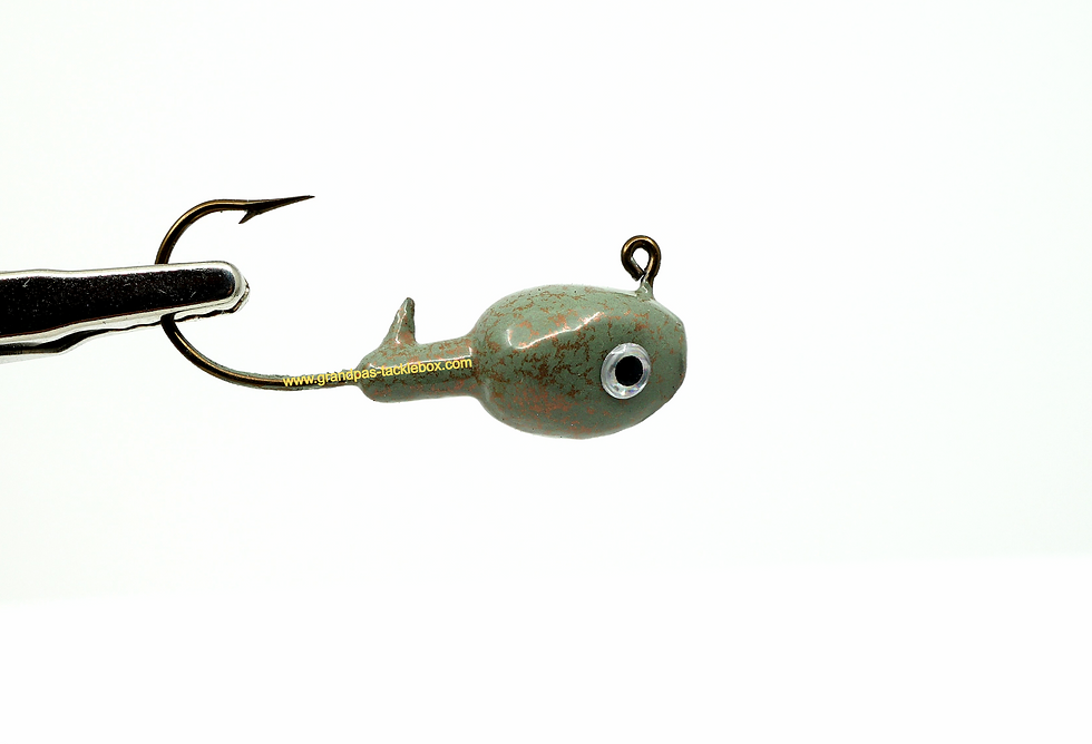 Pale Green and Copper - Walleye Jig with Barb