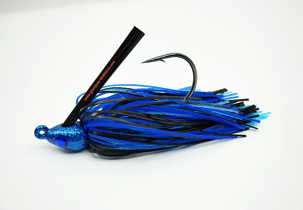 Side view of Blue Moon - Weedless Casting Jig