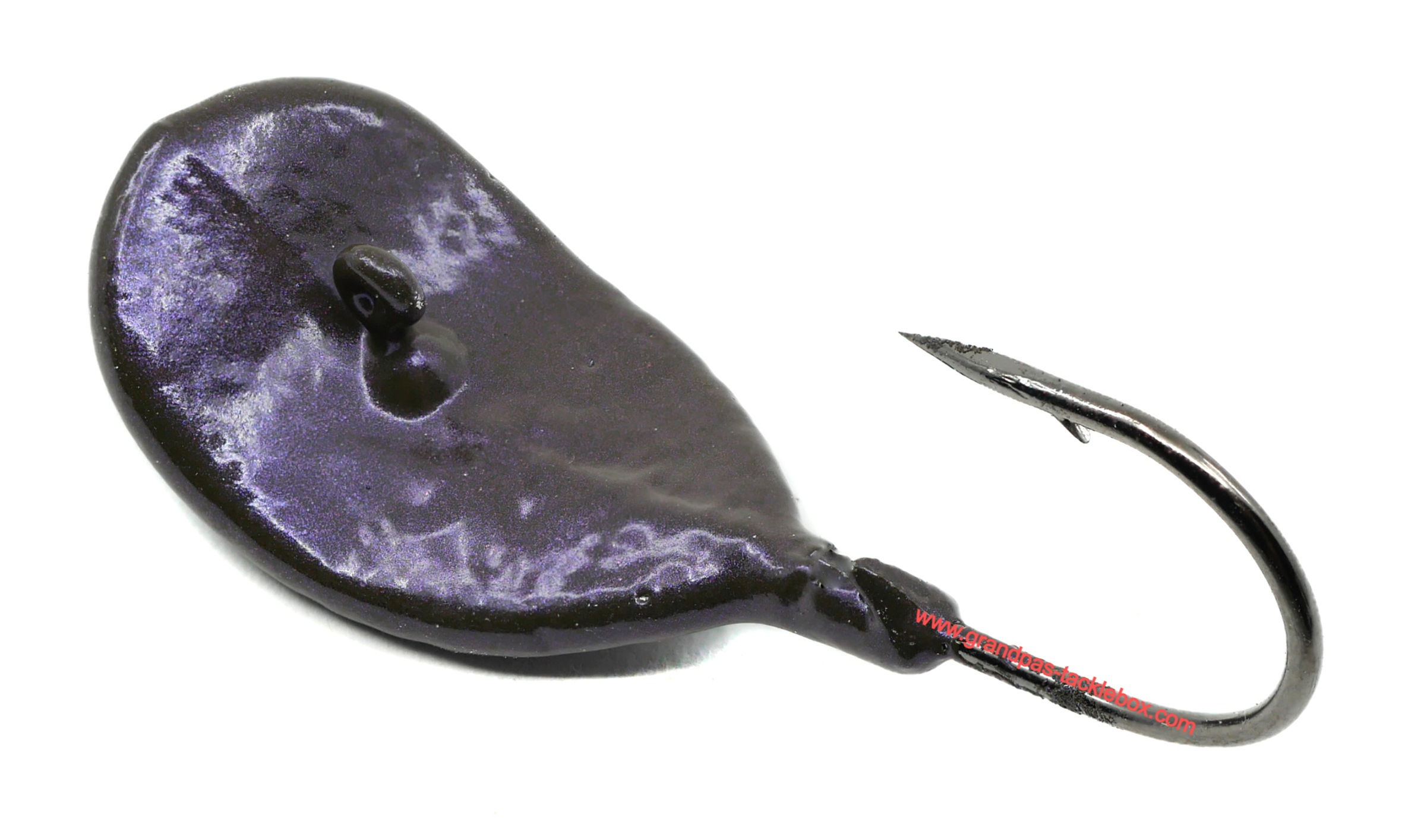 Top view of Magic Craw Purple Wobble Jig