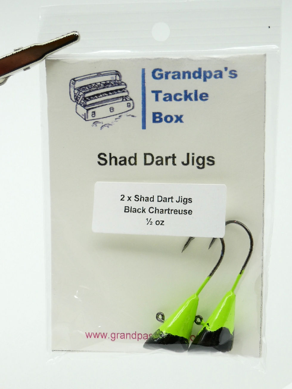Black Chartreuse - 1/2oz Shad Dart Jigs 2 Pack