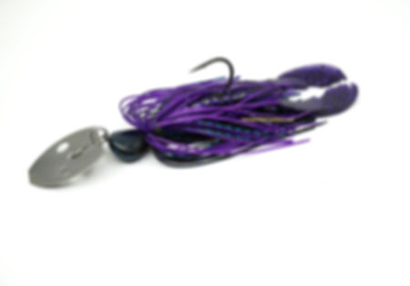 Deep Purple - Skirted Bladed Arky Jig with Muscle Back Finesse Craw Trailer