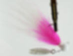 Side view of Pink Hug - Ball Head Underspin Bucktail Jig