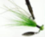 Side view of Disco Lime - Ball Head Underspin Bucktail Jig