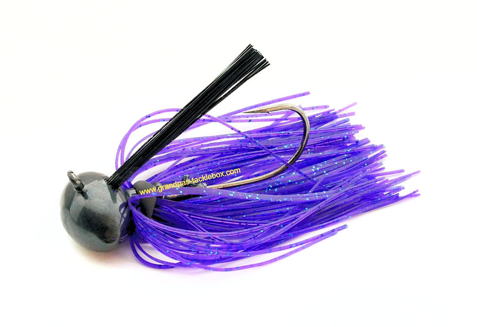 Smoked June Bug Weedless Skirted Football Jig