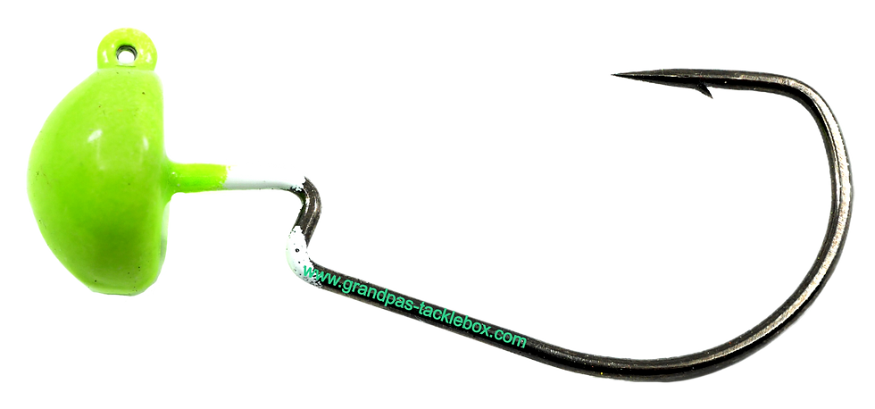 Super Glow Green Chartreuse - Weedless Midwest Finesse Jig