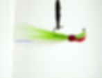 Side view of Chartreuse Topper - Banana Bucktail Jig