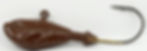 Side view of Brown (No eyes) - Ultra Minnow Jig