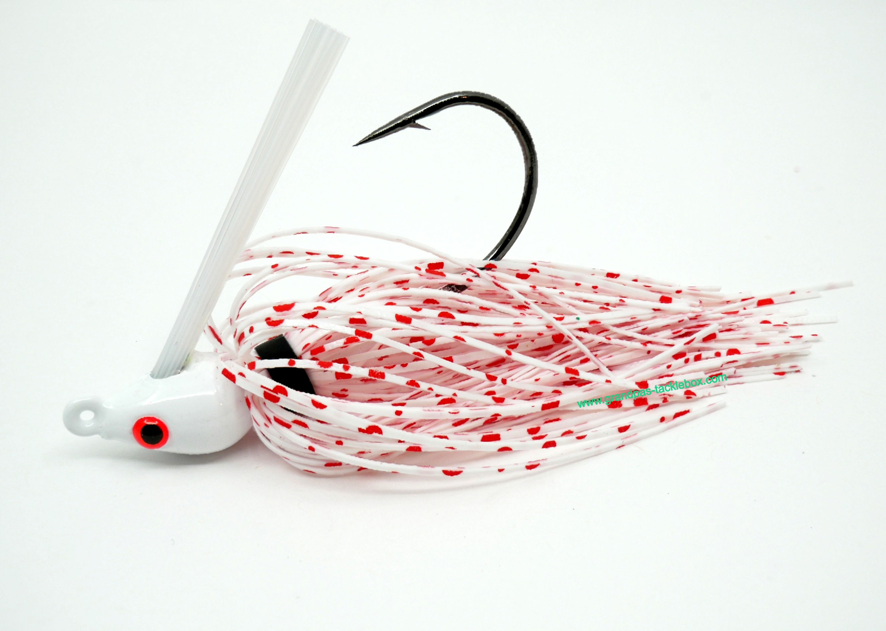 Side view of Bloody White - Weedless Casting Jig