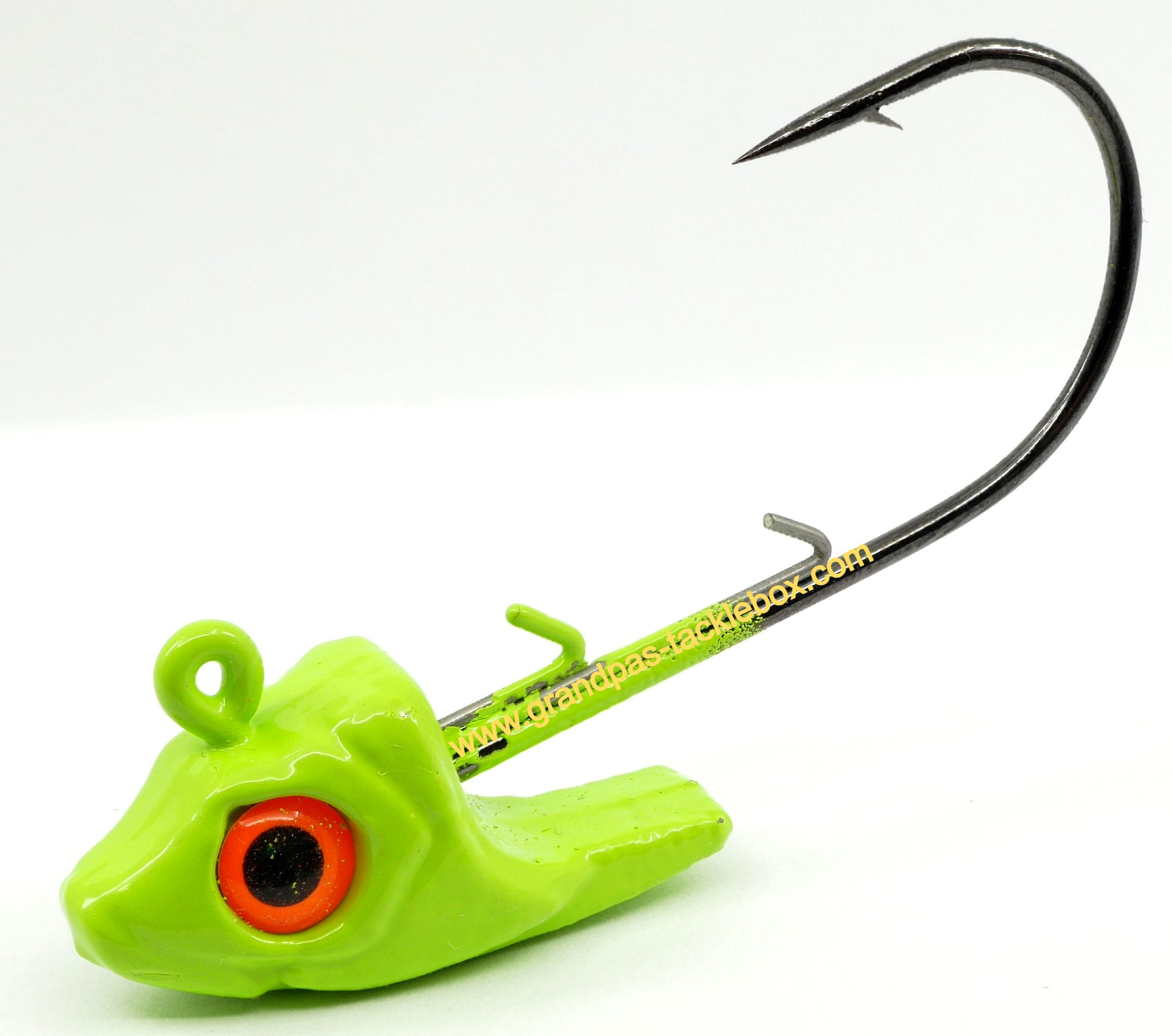 Chartreuse Green with orange eyes - Swimbait Head Jig