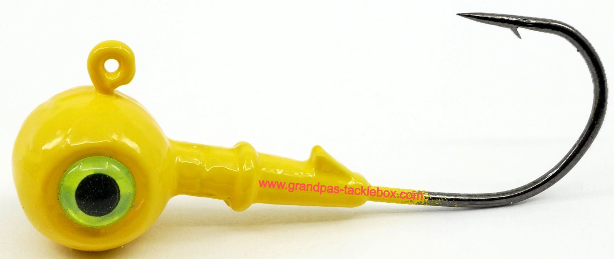 Electric Yellow d with chartreuse green eyes - Round Eye Socket Jig