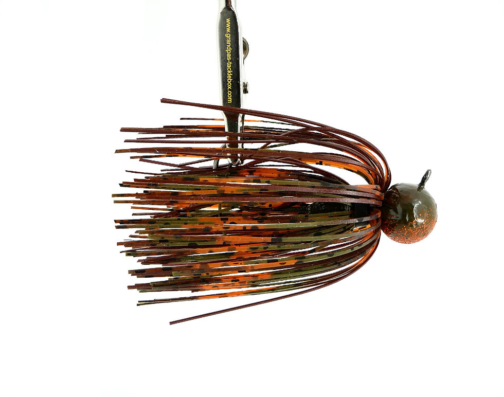 Side view of Ultimate Craw - Skirted Weedless Football Jig