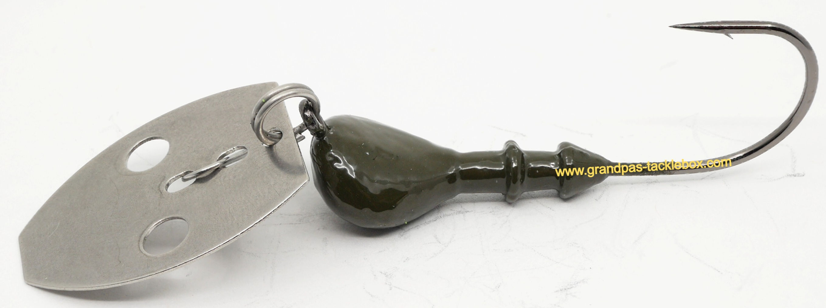 Side view of Tree Bark -Bladed Arky Jig