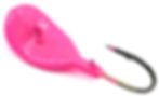Top view of Hot Pink Wobble Jig