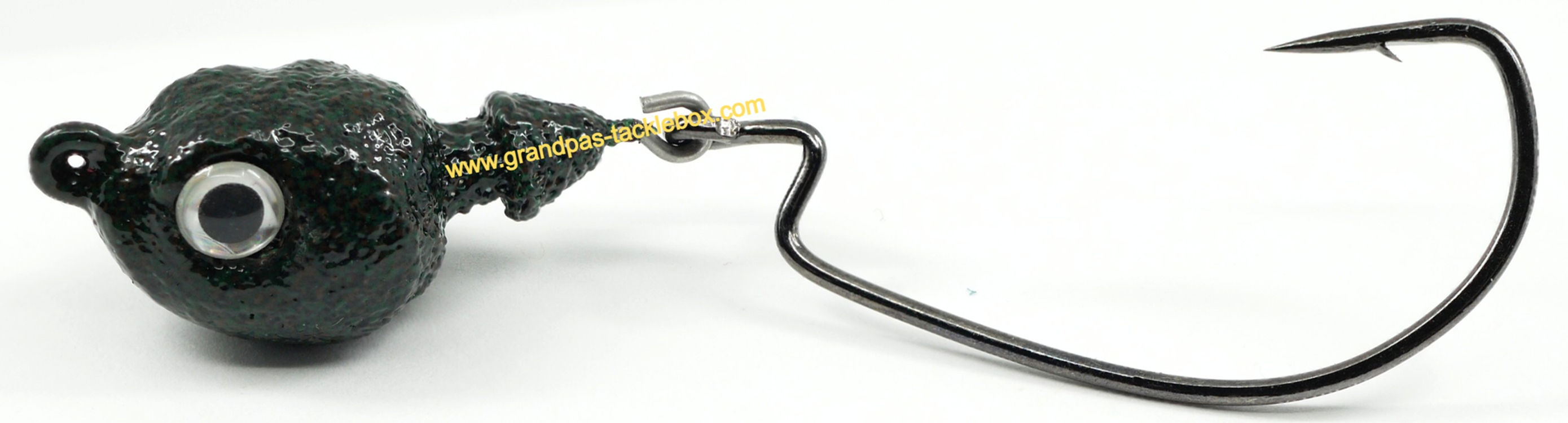 Weedy Camouflage with silver eyes - Poison Swingtail Jig