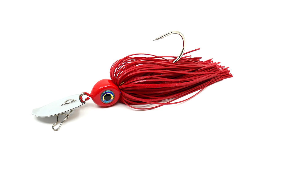 Red - Wire-Tied Slayer Bladed Jig