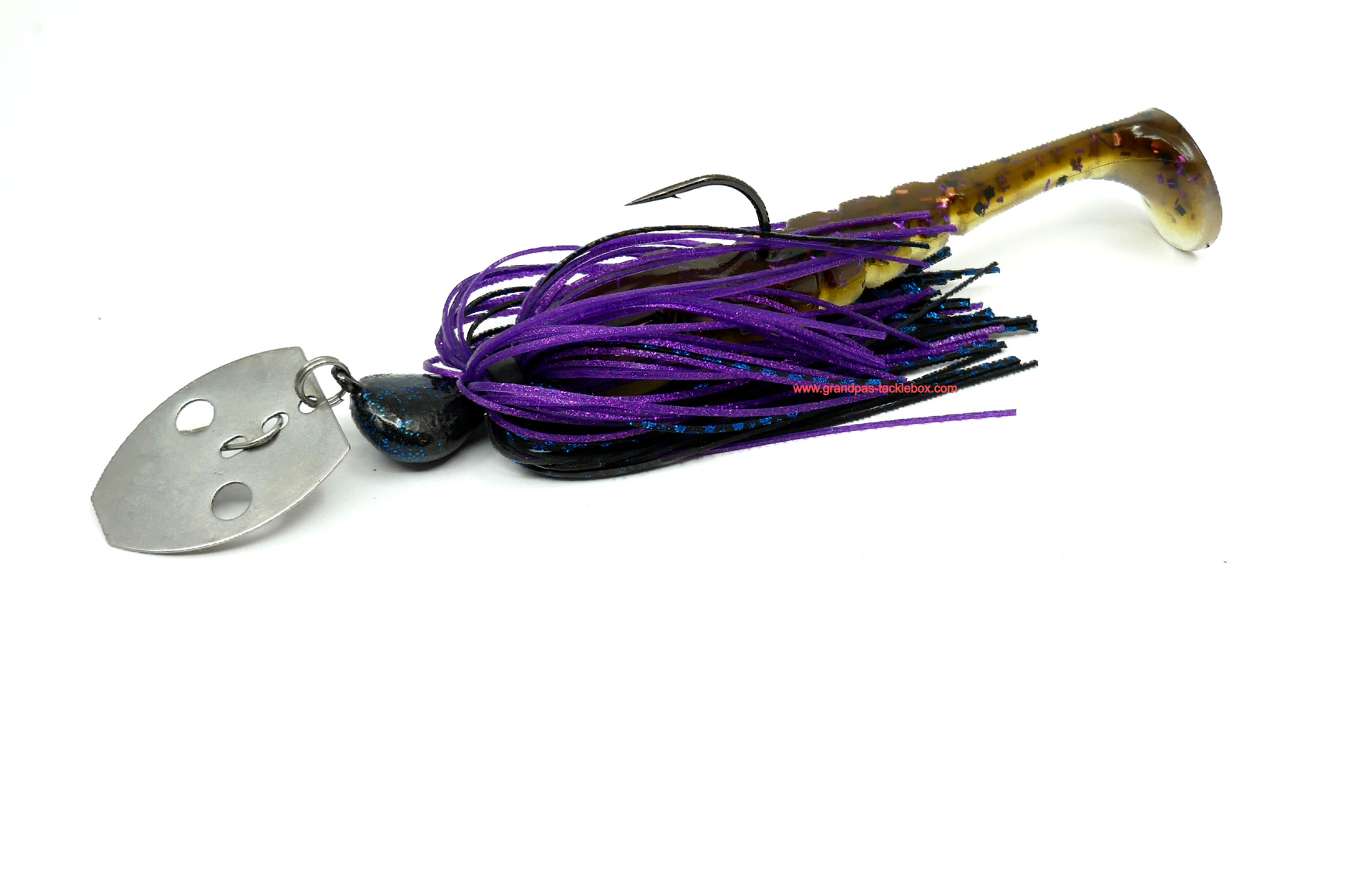 Deep Purple - Skirted Bladed Arky Jig with Paddle Tail