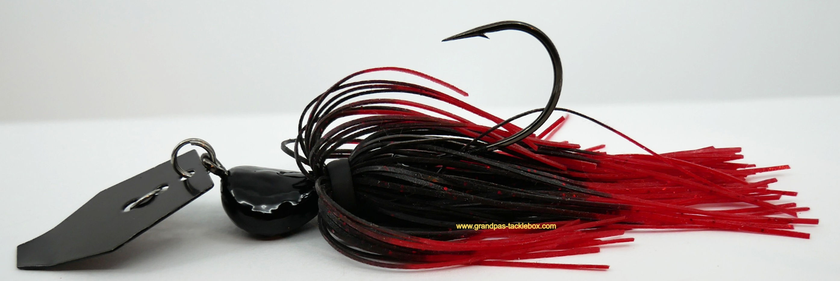 Black with Red Tips - Skirted Bladed Arky Jig