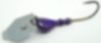 Side view of Disco Purple Smoke - Bladed Arky Jig