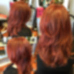 Copper-reddish base with copper highlights and cut