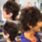Dark base with red highlights and cut