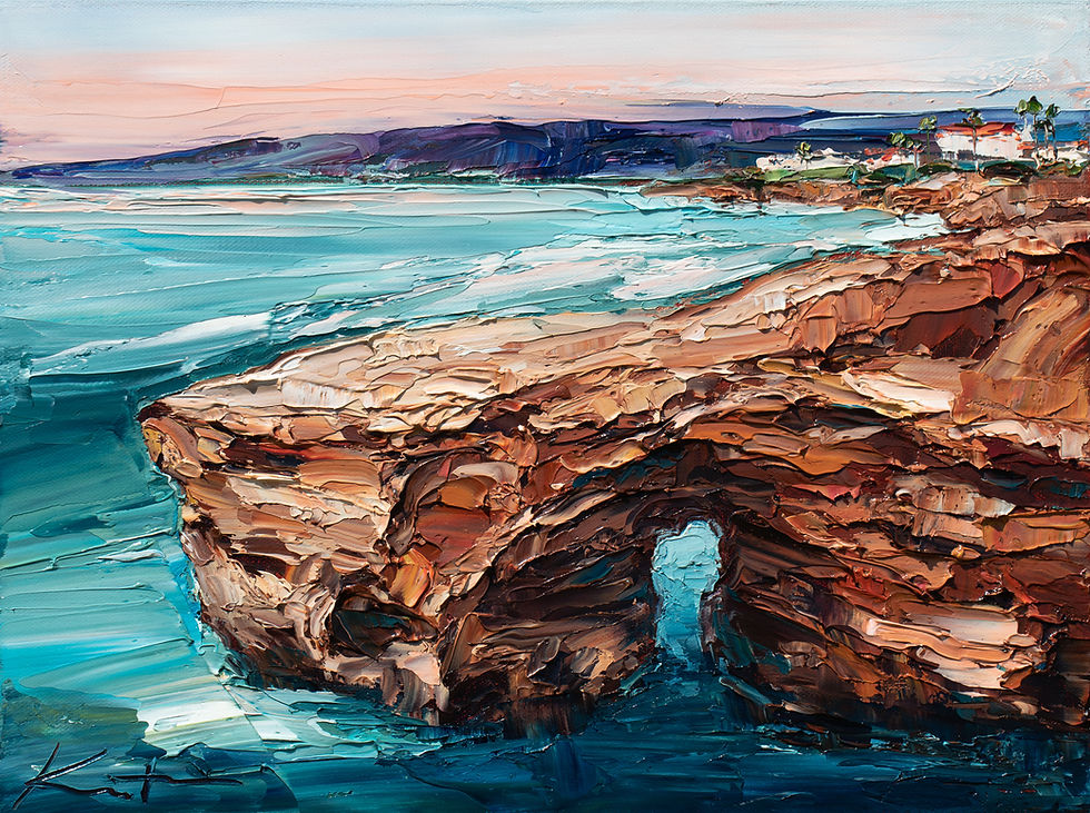 Thumbnail: Iconic Sunset Cliffs, 12"x16" by KRISTA SCHUMACHER