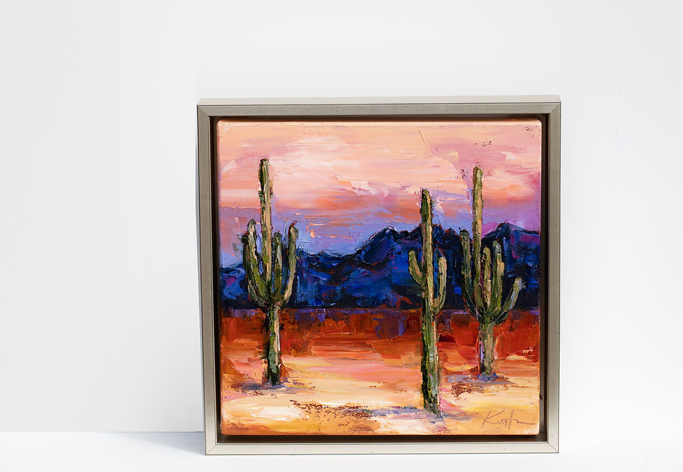 Thumbnail: Saguaro Cacti, 12"x12"